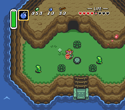 The island of Lake Hylia